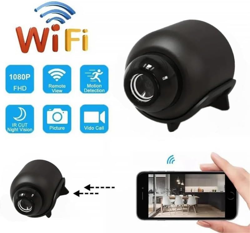 Generic X5 Mini WiFi Camera with feature icons