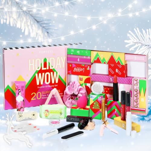 Makeup Advent Calendar 2026, New Year Gifts for Teenage Girls Women All in One Makeup Kit Surprise Gift Valentines Day Countdown Calendar Gifts with Eyeshadow Palette Lipstick Foundation Eyebrow