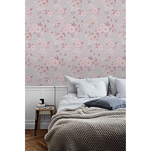 Papier peint fleurs 208x146 cm pour masquer un mur abîmé - 2