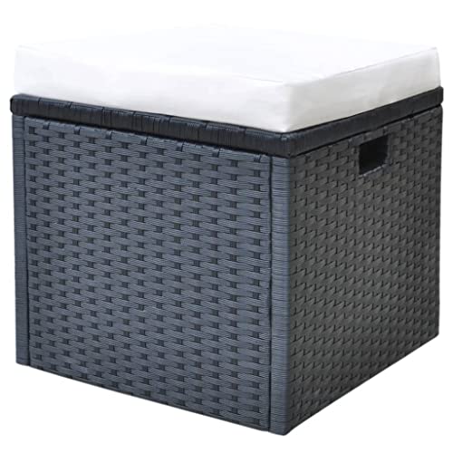 Kthlbrh 6 Piece Patio Dining Set With Cushions Poly Rattan Black,Outdoor Patio Furnature,Outdoor Furniture,Patio Set,Balcony Furniture,For Patio,Garden,Poolside,Backyard #TOP6