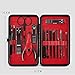 Produktbild Maniküreset Nagelpflegeset Maniküre Pediküre Nagelknipser 15 in 1 Edelstahl Professionelle Nagelschere Kit mit Reise Ledertasche für Herren Damen (rot)