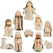 Christmas Nativity Set with Wise Men, Holy Family Manger, 10 Pieces, 2.5 Inch Tall