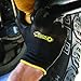 Gorilla Grip Work Gloves, Never Slip Maximum Grip All-Purpose, Gloves for Men, Superior in Wet, Dry, Oily Conditions, Polymer Palm, Medium Size, 1 Pair, Black/Blue| 25052-26
