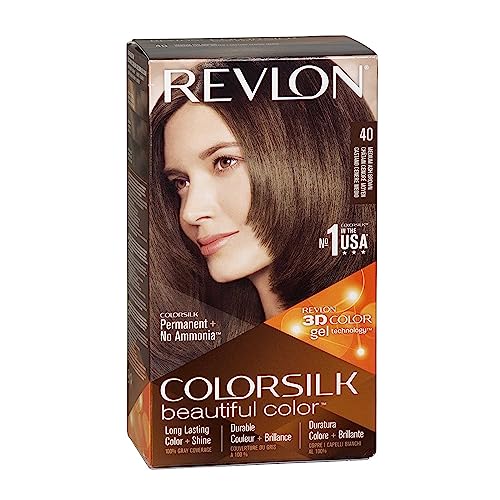 World Shoppers Revlon Colorsilk Beautiful color 40 Medium Ash Brown