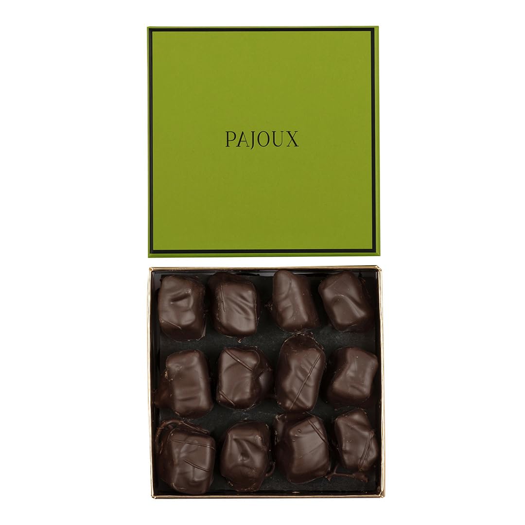 PajouxTurkish Delight Chocolate Covered Mint Luxury Gift Box 150g (24 pcs) - Hand-Dipped Chocolate Turkish Delight - Turkish Delight Gift Box - Turkish Delight Rose - Vegan & Vegetarian Friendly