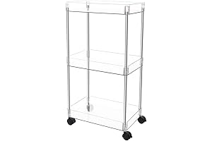Thoughtfully Engineered 3-Tier Clear Cart for Seamless Space Management