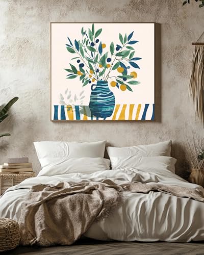 Tableau Matisse branche d'olivier affiche sur toile de coton premium