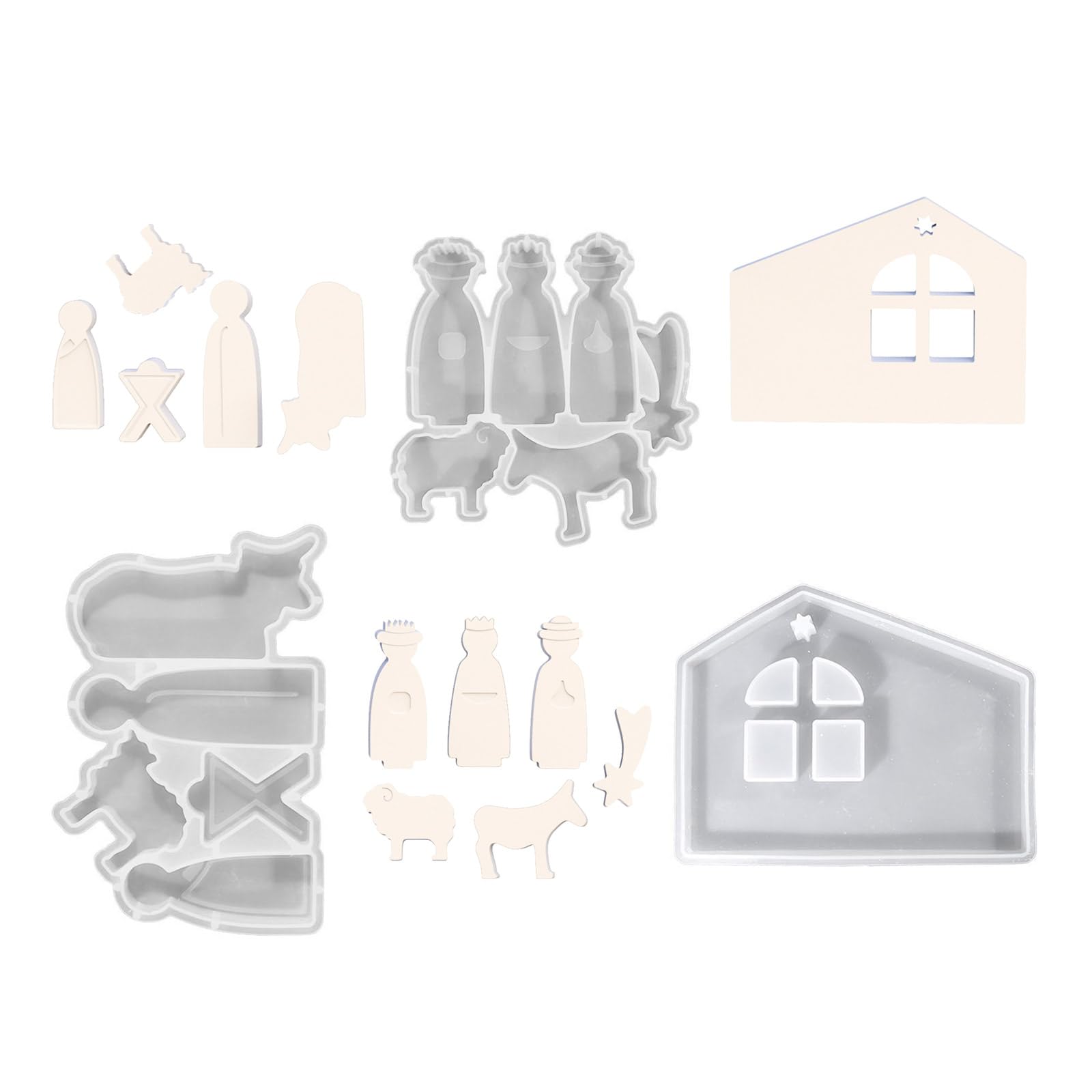 NEWFT Flexible Silicone Mould Fashion Accessory for Candle Making for Family Activities and Holiday Decorations