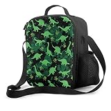 Harooni Dinosaur Lunch Box for Boys Girls Small Insulated Lunch Bag for Kids Waterproof Reusable Sch