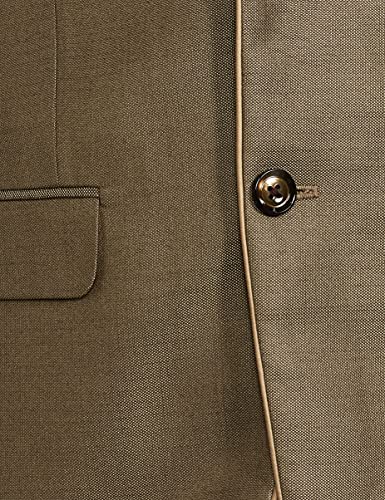 Image of Raymond Polyester Blend Men's Full Sleeve Contemporary FIT Medium Fawn Formal Suit