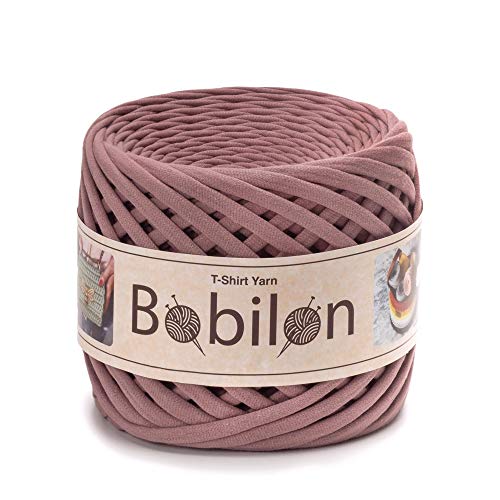 T-Shirt Yarn Fettuccini Zpagetti Style, 7-9 mm Tshirt Yarn for Crocheting, Knitting Yarn Ball, T Yarn Organic, Macrame T-Yarn, Ribbon Yarn 100% Cotton Fabric, Jersey Yarn Lilac