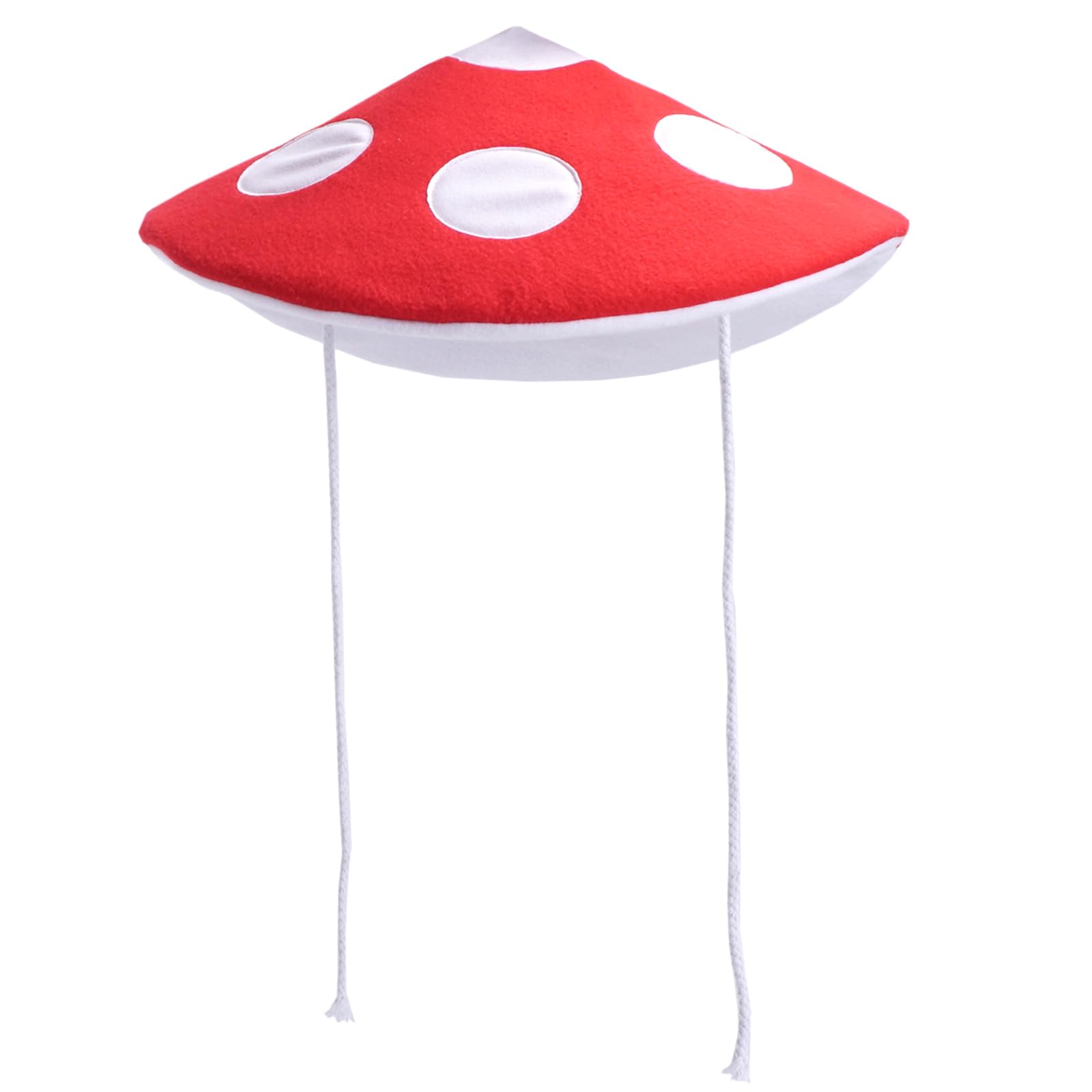 CoolChange Chapeau Champignon Pour Enfants – Feutre Polyester Rouge, Mentonnières, Tour De Tête 50 Cm