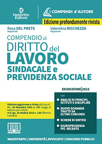 COMPENDIO di DIRITTO del Lavoro, Sindacale e della Previdenza Sociale 2023