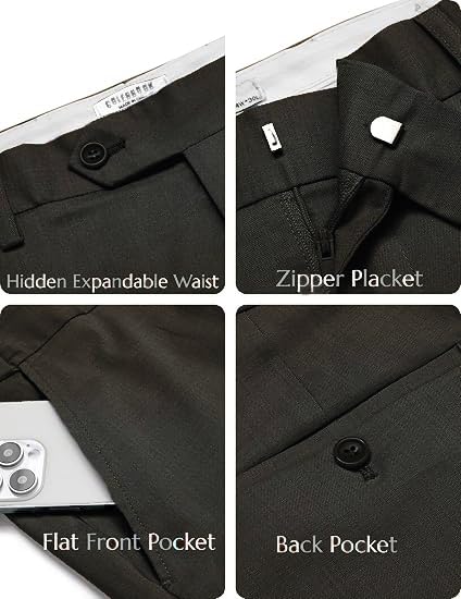 Image of CB-COLEBROOK Luxury PV Stretchable Classic Casual Pants for Men | Stylish Ankle Fit Men's Wear Premium Trousers for Office or Party | Mens Fashion Dress Trouser with 4 Pockets & Suit Pant's