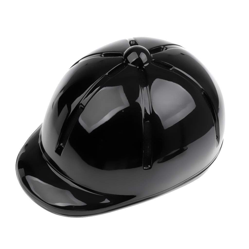 Casco da equitazione regolabile per bambini, per sport e cavalli, nero