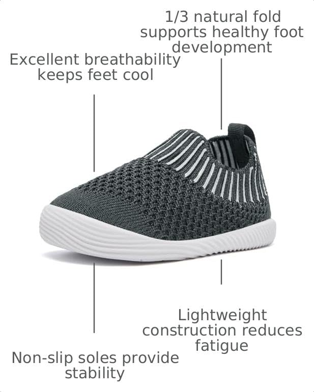 Image of MORENDL Baby Toddler Walking Socks Non-Slip Breathable Unisex Casual Sneakers