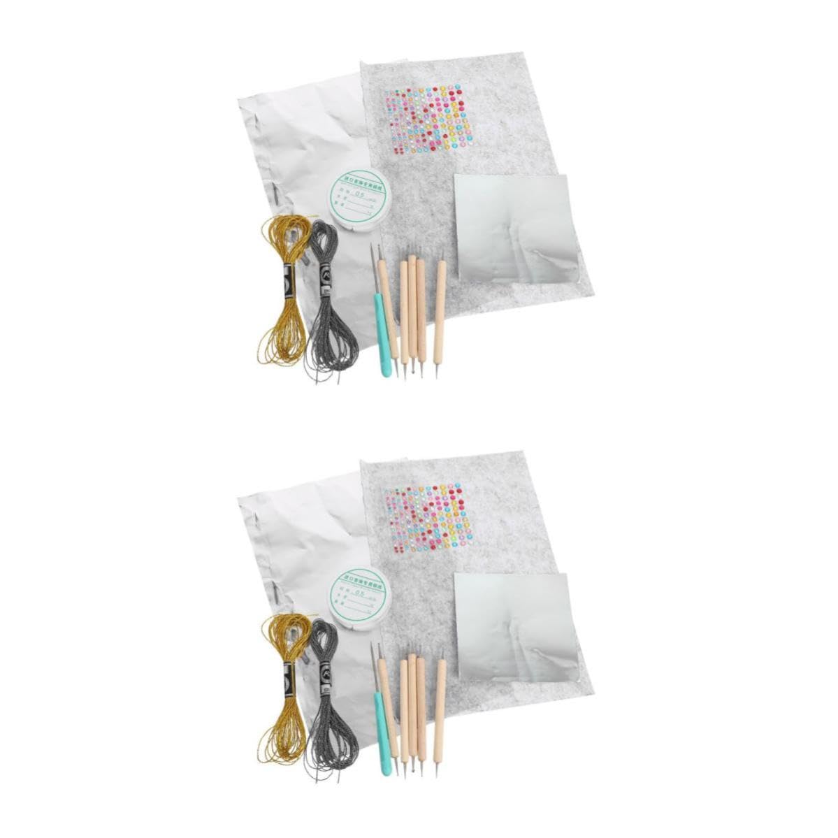 2 Set Fogli di Foglia D’oro per Arte Natalizia, 70 Micron, Set