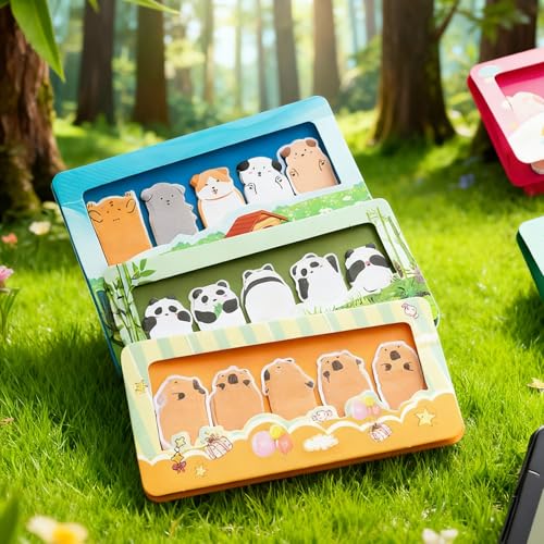 6 Set Haftnotiz Haftnotiz Klein 900 Tragbar Notizblock Haftnotizen Cartoon Selbstklebend Haftstreifen Haftnotizen Tiere Kleine Cartoon Tier Klebezettel Sticky Index Tabs zum Markieren Und Hervorheben