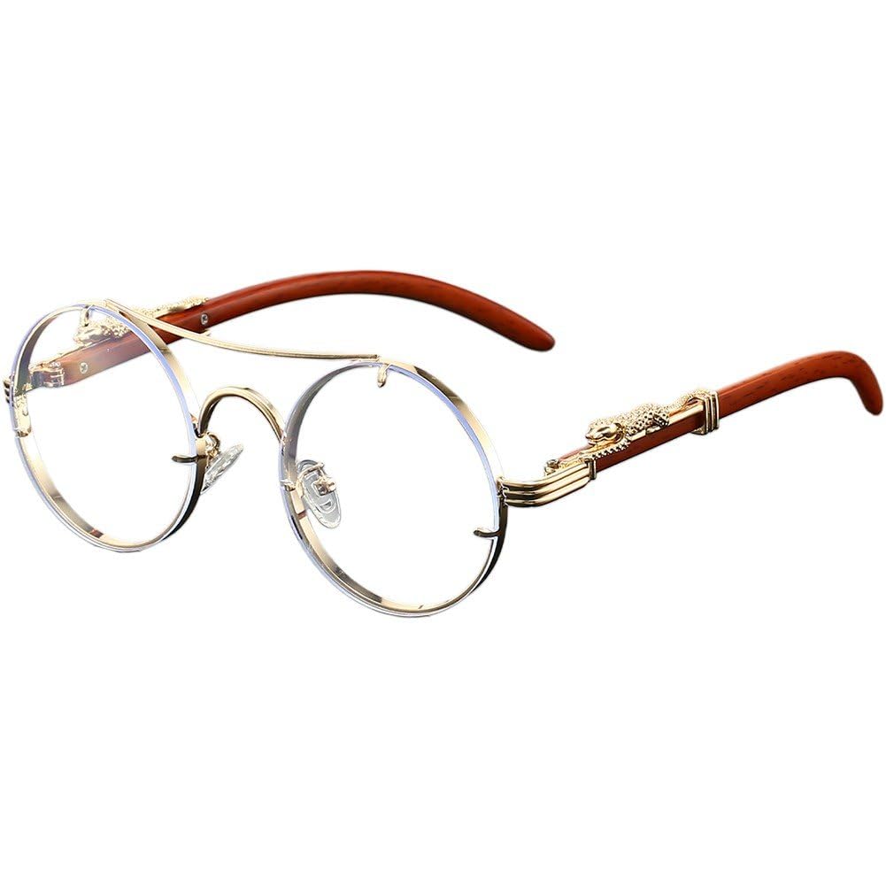 Unisex Vintage okrągłe okulary, metalowe oprawki, wielokolorowe, modne, luksusowy design, do użytku na zewnątrz