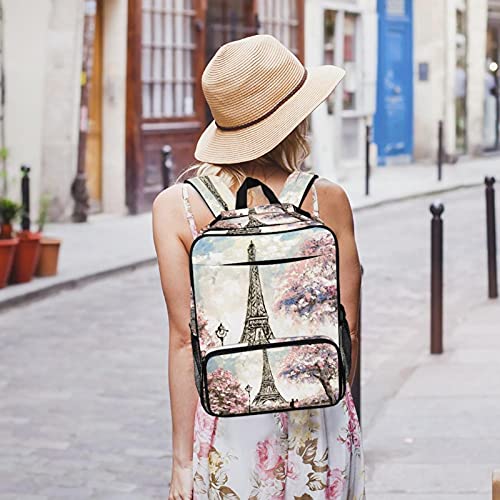 Sac à dos décontracté imprimé Tour Eiffel pour exprimer votre style unique - 7