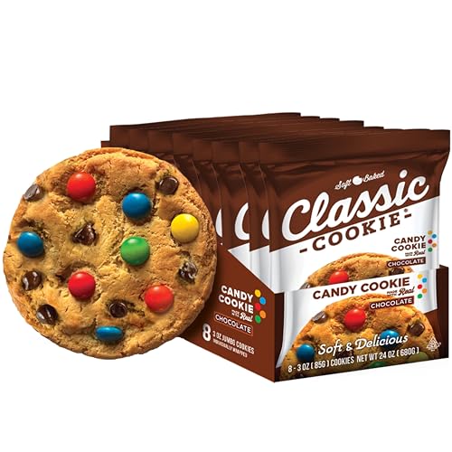 Classic Cookie, Soft Baked Cookie, Candy Cookie 3oz, 8 Count Pack