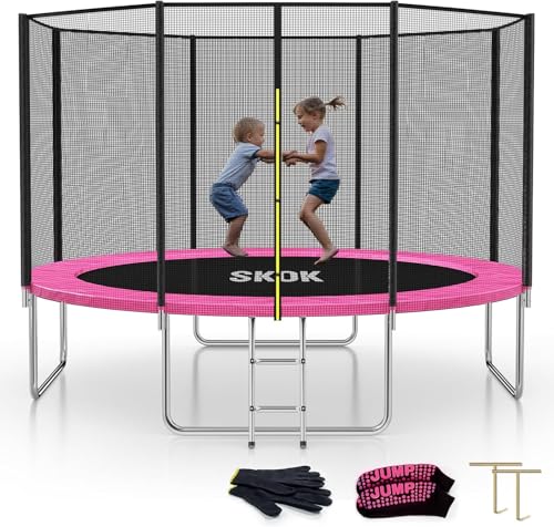 Image of SKOK Trampoline for Kids,400LBS Outdoor Trampoline with Net-ASTM Approved Trampoline for Children and Adults