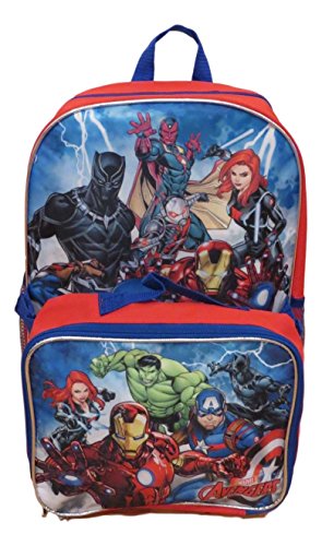 Marvel Avengers 16" Backpack With Detachable Matching Lunch Box Featuring Ant-Man, Black Panther and Other Super Heros2