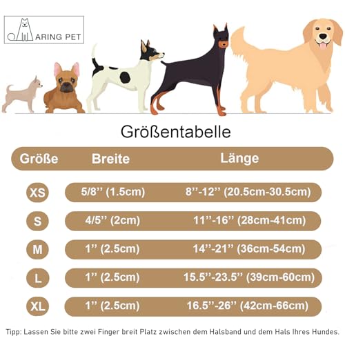 ARING PET Herbst Hundehalsband, Niedlich Herbst Ahornblatt Hundehalsband mit Schnellverschluss aus Kunststoffschnalle, Bequemes Baumwoll Halsband für Jungen und Mädchen Hunde