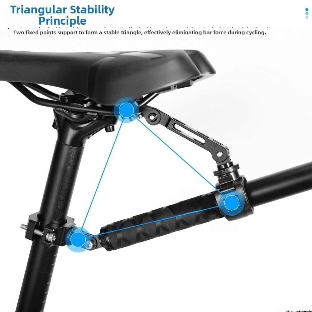 Supporto da bici in lega di alluminio per action camera, asta di estensione regolabile fino a 112,5 cm, selfie stabile in terza persona per Insta360 e DJI,