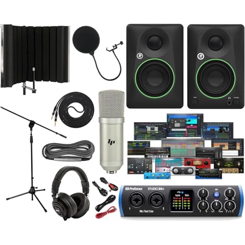 PreSonus Studio 24c 2x2 USB Type-C Audio/MIDI Interface with CR3.5 Creative Reference Multimedia...