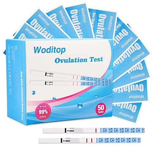WODITOP Ovulation Test Strips 50 Pack Ovulation Predictor Kit Know Your Most Fertile Days