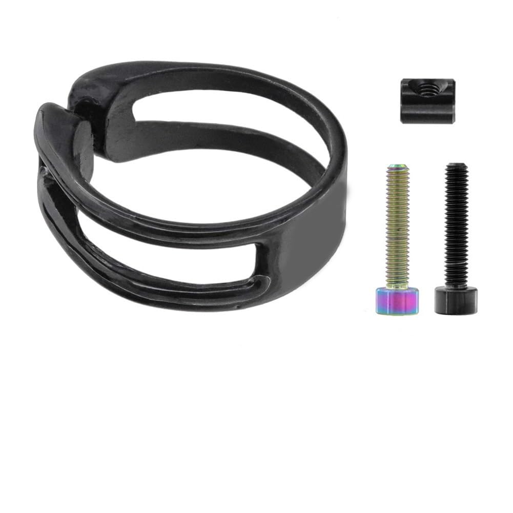 Morsetto reggisella bici Morsetto reggisella for bicicletta Morsetto reggisella for bicicletta Morsetti for tubo reggisella in fibra di carbonio ultraleggero da 6 g Clip di bloccaggio for tubo sella A