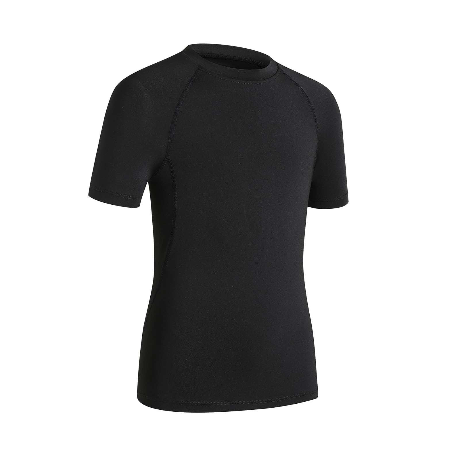 HYCOPROT Maglia a Compressione per Ragazzi Maniche Corte Base Layer Camicie a Compressione da Bambino Allenamento a Strato Base Traspirante e Asciugatura Rapida