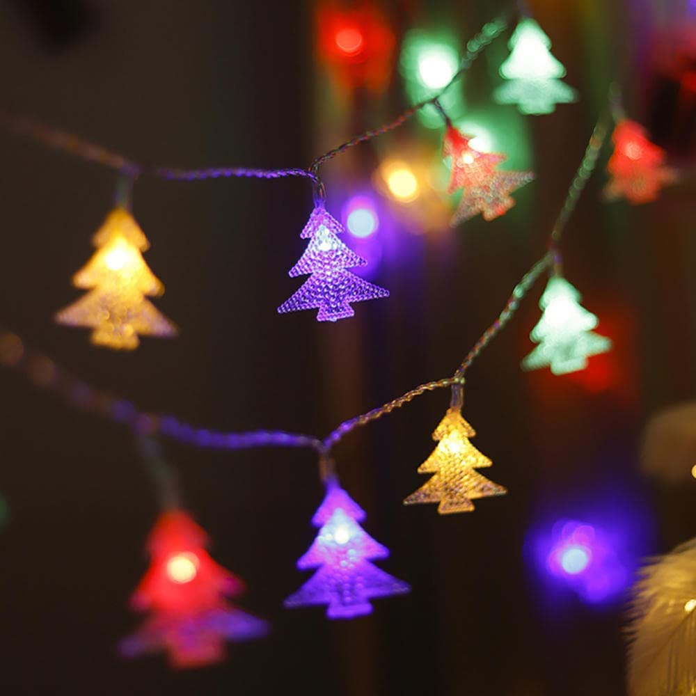 Lichterketten | Kreative Lichter | Batteriebetriebene Deko-Lichter for Garten, Zuhause, Weihnachten, Party, Hochzeit, Festiv(Colourful,32.8FT(80LED))