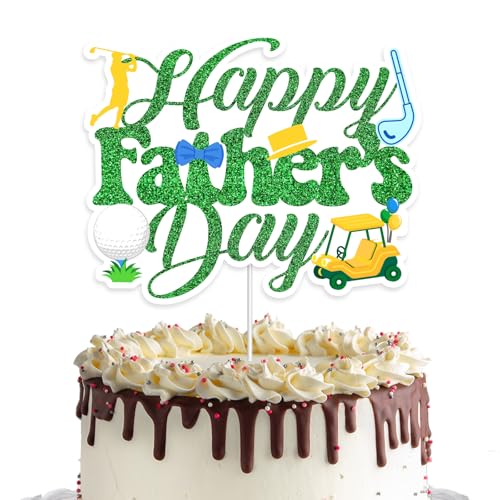 Happy Father’s Day Cake Topper,Golf Themed Father’s Day Cake Topper,Fathers Day Party Supplies,Perfect for Dad's Special Day Gifts & Events