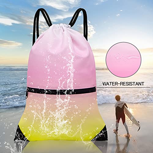 Image of HOLYLUCK Drawstring Backpack Bag Sport Gym Sackpack