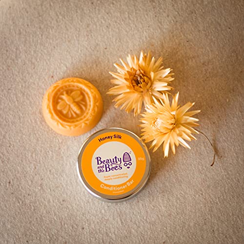 Honey Silk Solid Conditioner Bar for Shiny Healthy Hair | Untangles and Softens Hair | Eco Friendly Hair Care by Beauty and the Bees image 4
