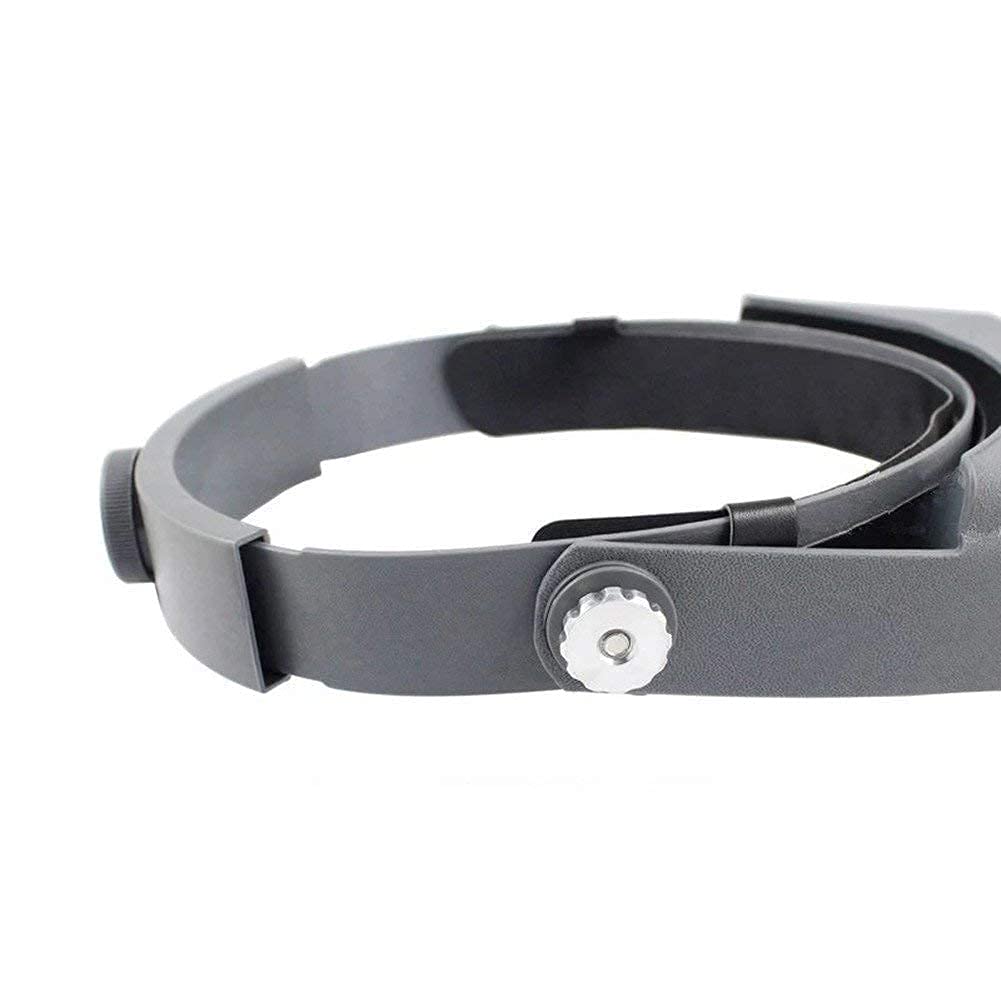 Lesebrille Mit Licht, Reparaturwerkzeug Für Das Stirnband, Geschenk Für Kinder Und Senioren, Inklusive 4 Hd-Linsensätzen (1,5X, 2X, 2,5X, 3,5X), Elektronischer Lesebrille,