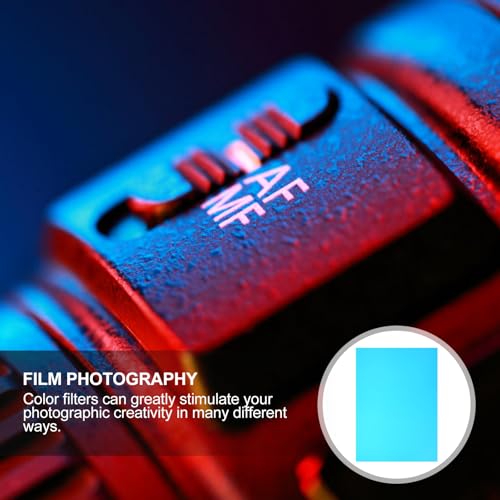 Image of SHINEOFI 10pcs Blue Gel Light Filter Sheets 30x21cm Color Correction Film for Photography Studio Lighting and Video Flash Equipment