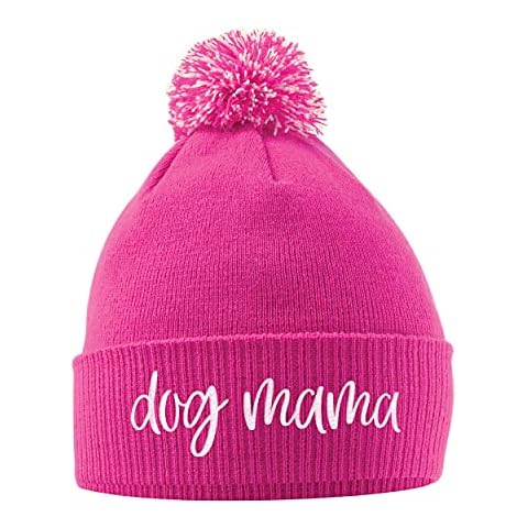 Bonnet à pompon Dog Mama - Purple Print House Cover