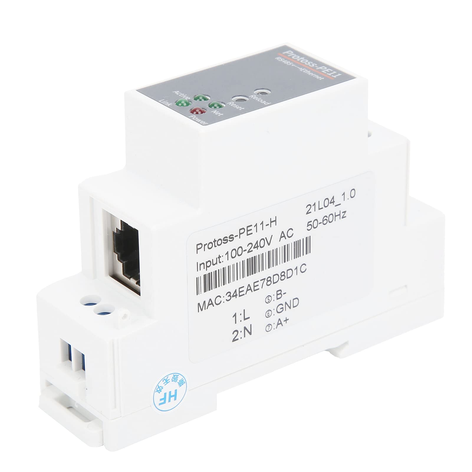 Router con Montaggio su Guida per Server Seriale da a Ethernet per Automazione Industriale 100-240 V CA PE11-H