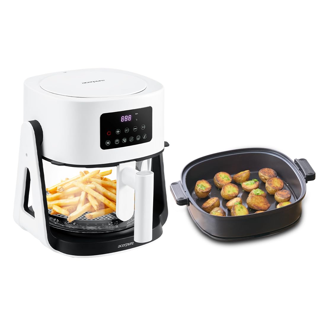 Acerpure Air Fryer | 100% Glass Bowl | 90% Less Oil | 5.5L Air