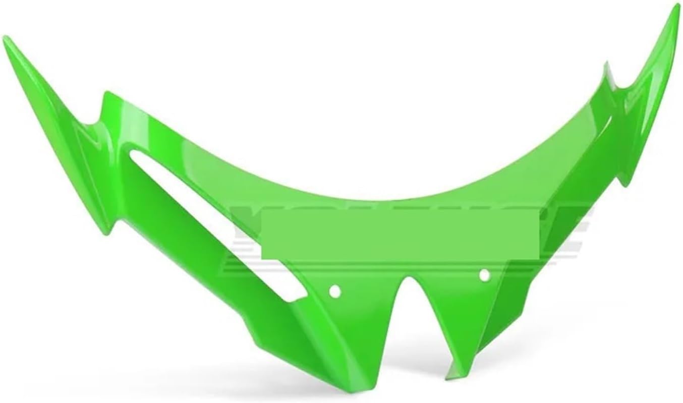 Motorcycle Front Fairing Aerodynamic Winglet Cover Fixed Wind Wing Compatible With 500 500 2024 2025(Green)