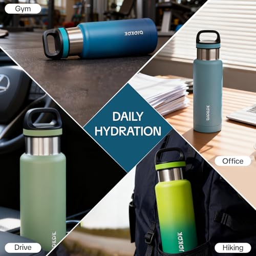 Image of BJPKPK Insulated Water Bottle 32OZ Stainless Steel Water Bottle with Handle Double Walls Vacuum Insulated BPA Free Flask, Peach