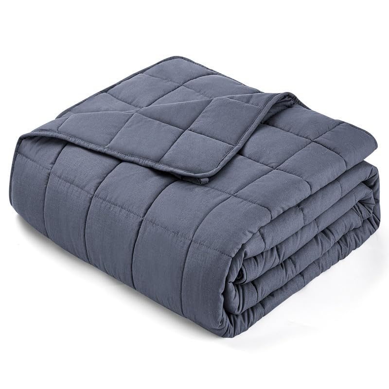 yescool Weighted Blanket for Adults (20 lbs, 60” x 80”, Grey) Cooling Heavy Blanket for Sleeping...
