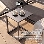 Beistelltisch Lido C-Form Aluminium Anthrazit