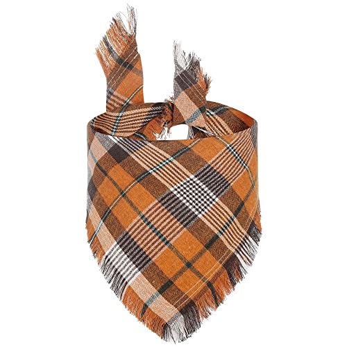 Aplstow Fall Dog Bandanas 4 Pack, Halloween Thanksgiving Christmas Dog Bandana, Plaid Reversible Triangle Bibs Scarf For Medium And Large Dogs #TOP5