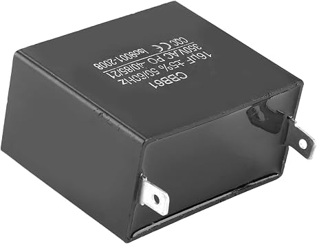CBB61 Motor Capacitor, 350V AC 16uF 50 60Hz Metallized Polypropylene Film Capacitor, with Explosion Proof and Heat, for Brushless Gas Generators