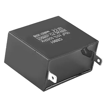 CBB61 Motor Running Starting Capacitor Generator CQC 350V AC 16UF 50/60Hz Rectangular Plastic Black 16uF 5% 350VAC 50/60Hz 40/70/ Through-Hole Mount Capacitor