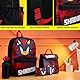 Sonic The Hedgehog Rucksack Kinder 4er Set Trinkflasche Federmäppchen und Lunchtasche Shadow Kinderrucksack Schule Zubehör (Shadow 4er Set)